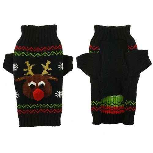 Soft Knit Reindeer Dog Sweater