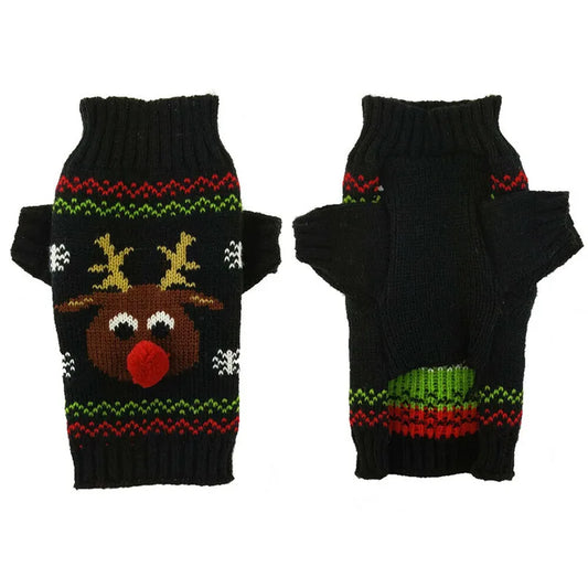 Soft Knit Reindeer Dog Sweater